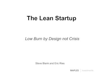 The Lean Startup